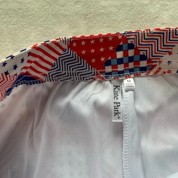 Kate Park Women's Patriotic Athletic Skort Skirt - Picture 9 of 12